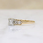 Charming 1940s Two-Tone Gold & Diamond Ring