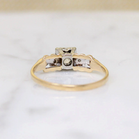 Charming 1940s Two-Tone Gold & Diamond Ring