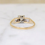 Charming 1940s Two-Tone Gold & Diamond Ring