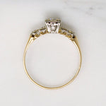 Charming 1940s Two-Tone Gold & Diamond Ring