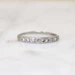 Chic Eight Diamond & Platinum Wedding Band