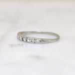 Chic Eight Diamond & Platinum Wedding Band