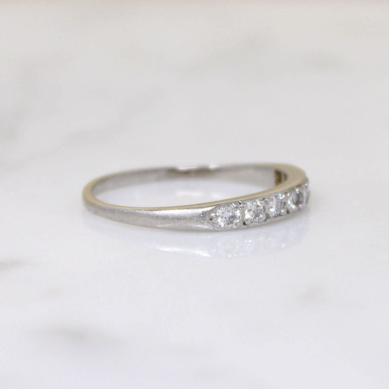 Chic Eight Diamond & Platinum Wedding Band