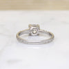 Romantic Engraved Platinum & Diamond Engagement Ring