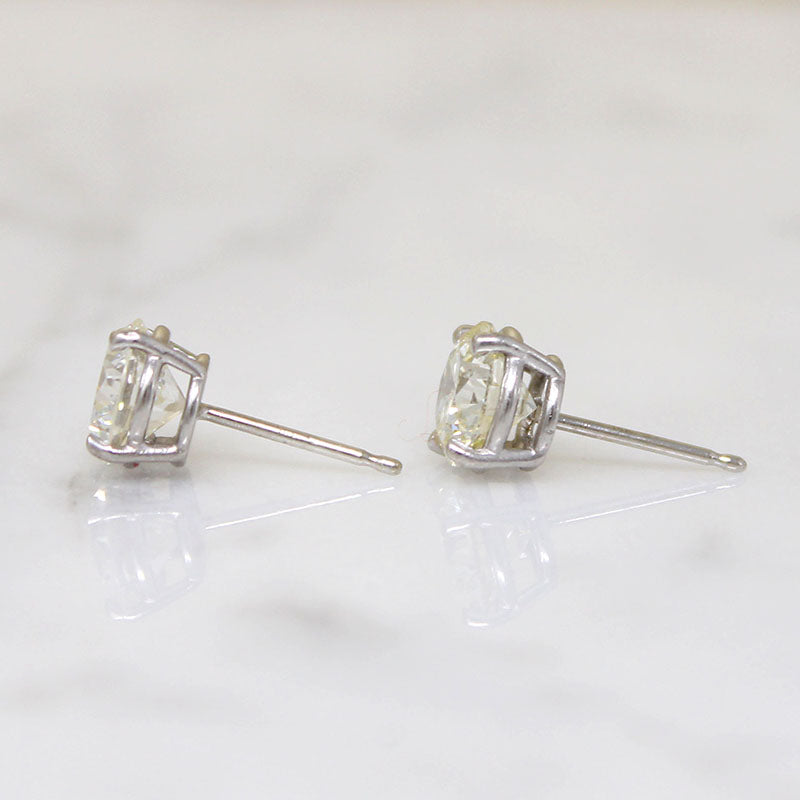 Brilliant Cut 2.17tcw Diamond Stud Earrings