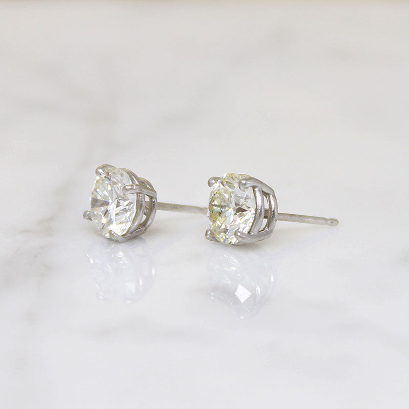 Brilliant Cut 2.17tcw Diamond Stud Earrings