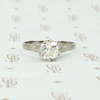 Exquisite Platinum Solitaire with 1.02ct Old Mine Cut Diamond