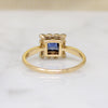 English Sapphire & Diamond Picture Frame Ring