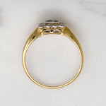 English Sapphire & Diamond Picture Frame Ring