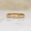 Faceted Gold Wedding Band with Milgrain Edges