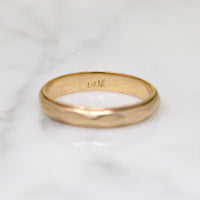 Faceted Gold Wedding Band with Milgrain Edges