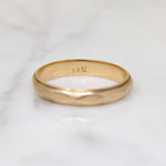 Faceted Gold Wedding Band with Milgrain Edges