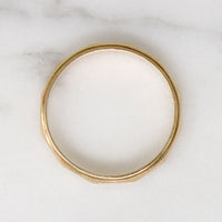 Faceted Gold Wedding Band with Milgrain Edges