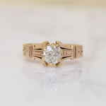 Delightful Victorian Old Euro Cut Diamond Solitaire Ring