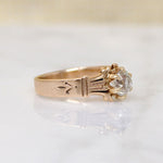 Delightful Victorian Old Euro Cut Diamond Solitaire Ring