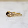 Petite Sapphire Belcher Ring with Engraving