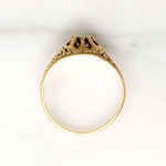 Petite Sapphire Belcher Ring with Engraving