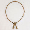 Charming Gold Filled & Garnet "Padlock" Necklace