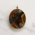 Antique Agate in 14k Gold Pendant