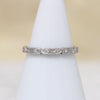 Geometric Art Deco Platinum & Diamond Eternity Band