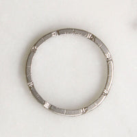 Geometric Art Deco Platinum & Diamond Eternity Band