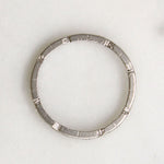 Geometric Art Deco Platinum & Diamond Eternity Band