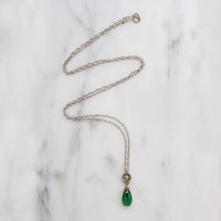 Artisan Emerald & Diamond Drop Necklace by brunet