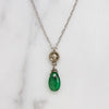 Artisan Emerald & Diamond Drop Necklace by brunet