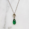 Artisan Emerald & Diamond Drop Necklace by brunet