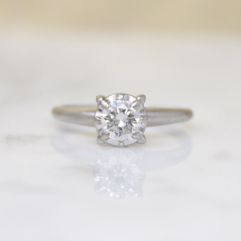Dazzling .53ct Diamond in Platinum Solitaire Ring