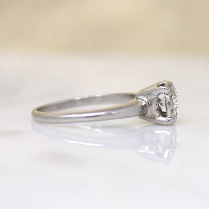 Dazzling .53ct Diamond in Platinum Solitaire Ring