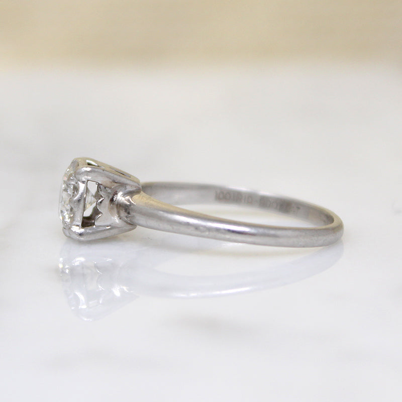Dazzling .53ct Diamond in Platinum Solitaire Ring