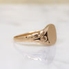 Acanthus Motif 14k Gold Signet Ring