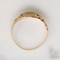 Acanthus Motif 14k Gold Signet Ring
