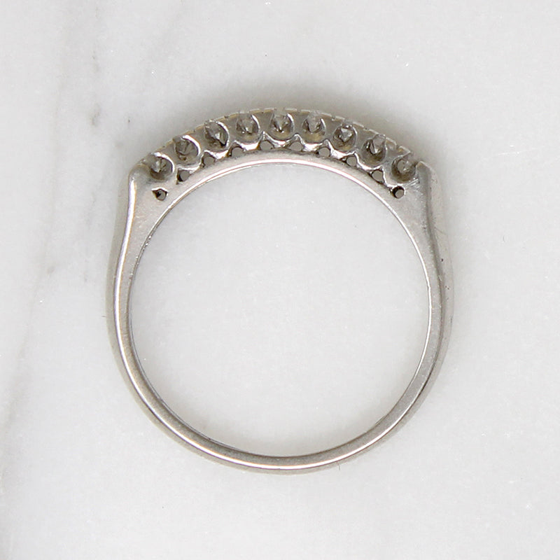 Classic Retro Nine Diamond & Platinum Band