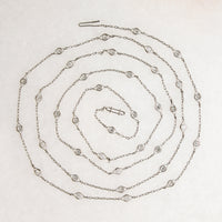Superb Art Deco Platinum & Diamond Station Chain
