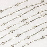 Superb Art Deco Platinum & Diamond Station Chain