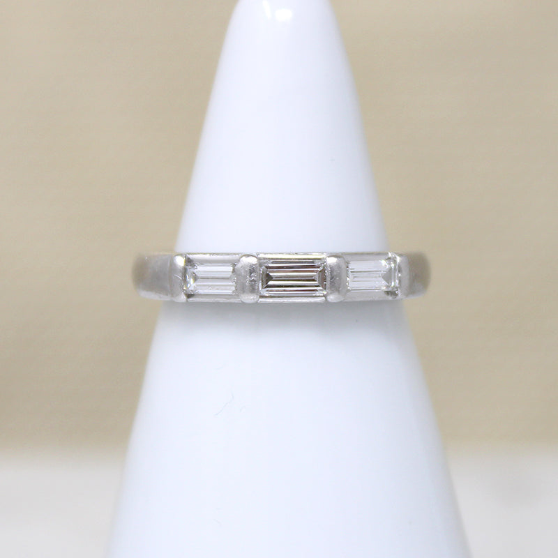 Chic Three Baguette Diamond & Platinum Band