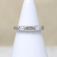 Chic Three Baguette Diamond & Platinum Band