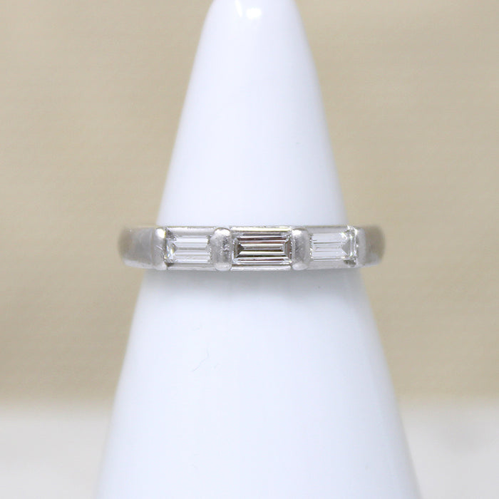Chic Three Baguette Diamond & Platinum Band