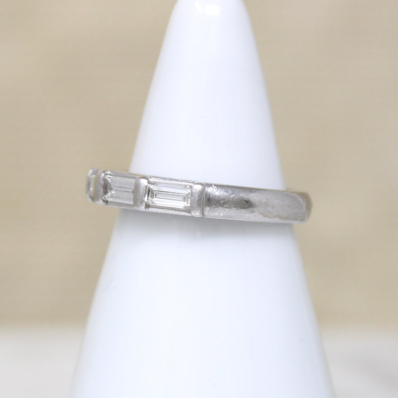 Chic Three Baguette Diamond & Platinum Band