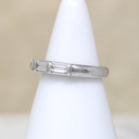 Chic Three Baguette Diamond & Platinum Band