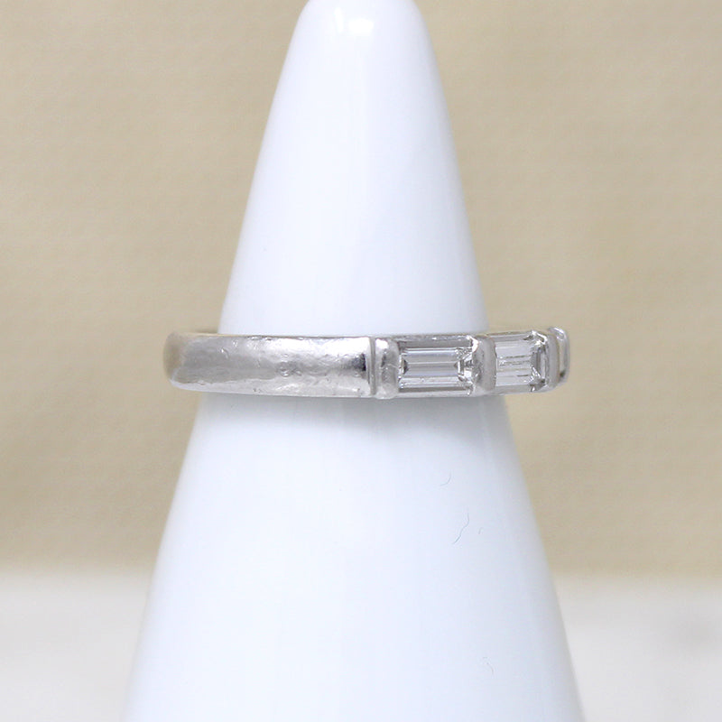 Chic Three Baguette Diamond & Platinum Band