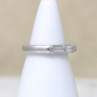 Chic Three Baguette Diamond & Platinum Band