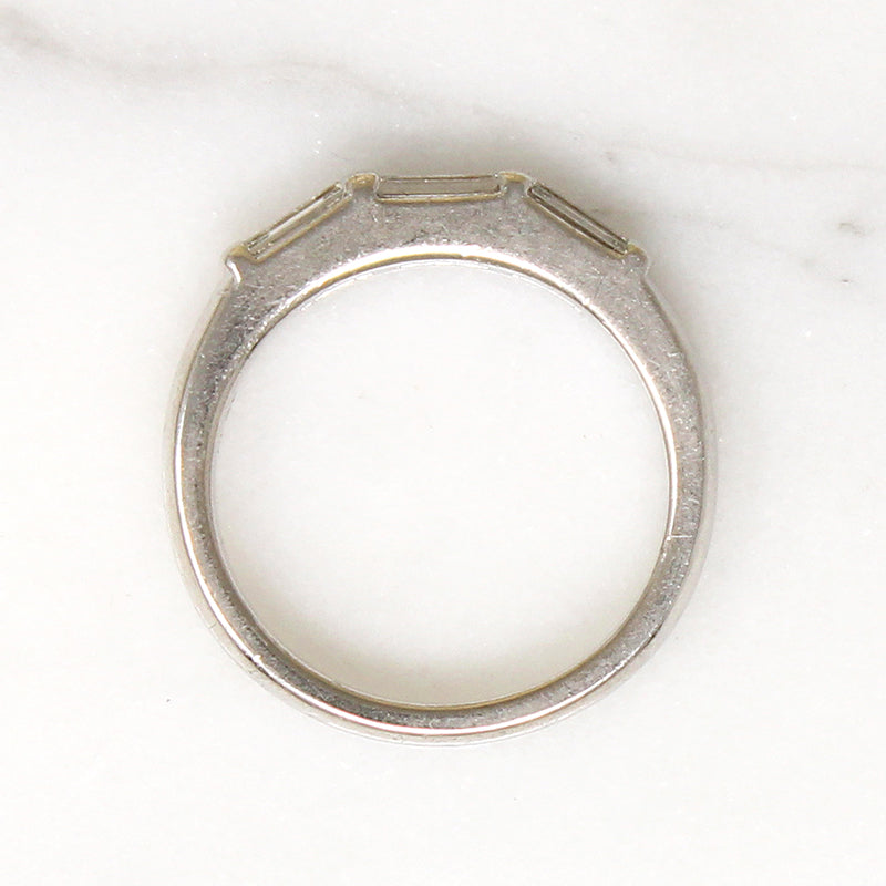 Chic Three Baguette Diamond & Platinum Band