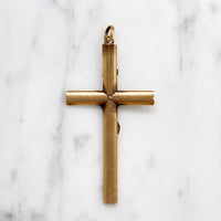 Vintage 18k Gold Crucifix with Lovely Bloom