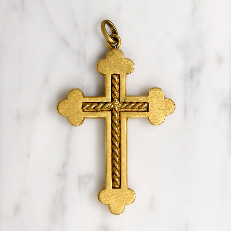 Handsome Victorian Gold Fill Budded Cross