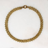 Victorian Gold Fill Mesh Choker-Length Necklace