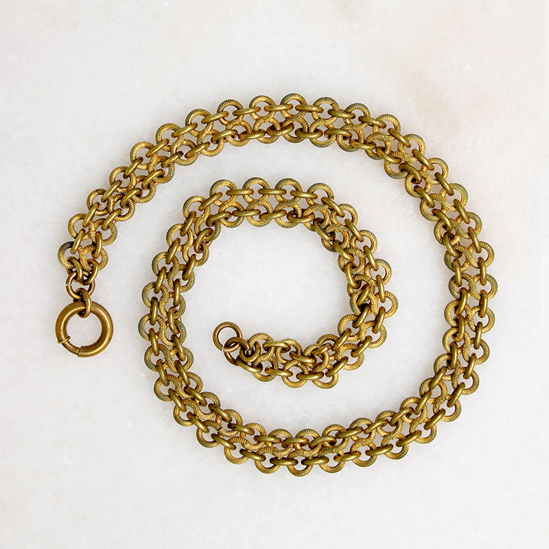 Victorian Gold Fill Mesh Choker-Length Necklace