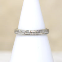 Well Loved 18k Gold Forget-Me-Not Art Deco Band